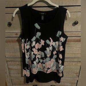 Cute office floral tank, with unique design!